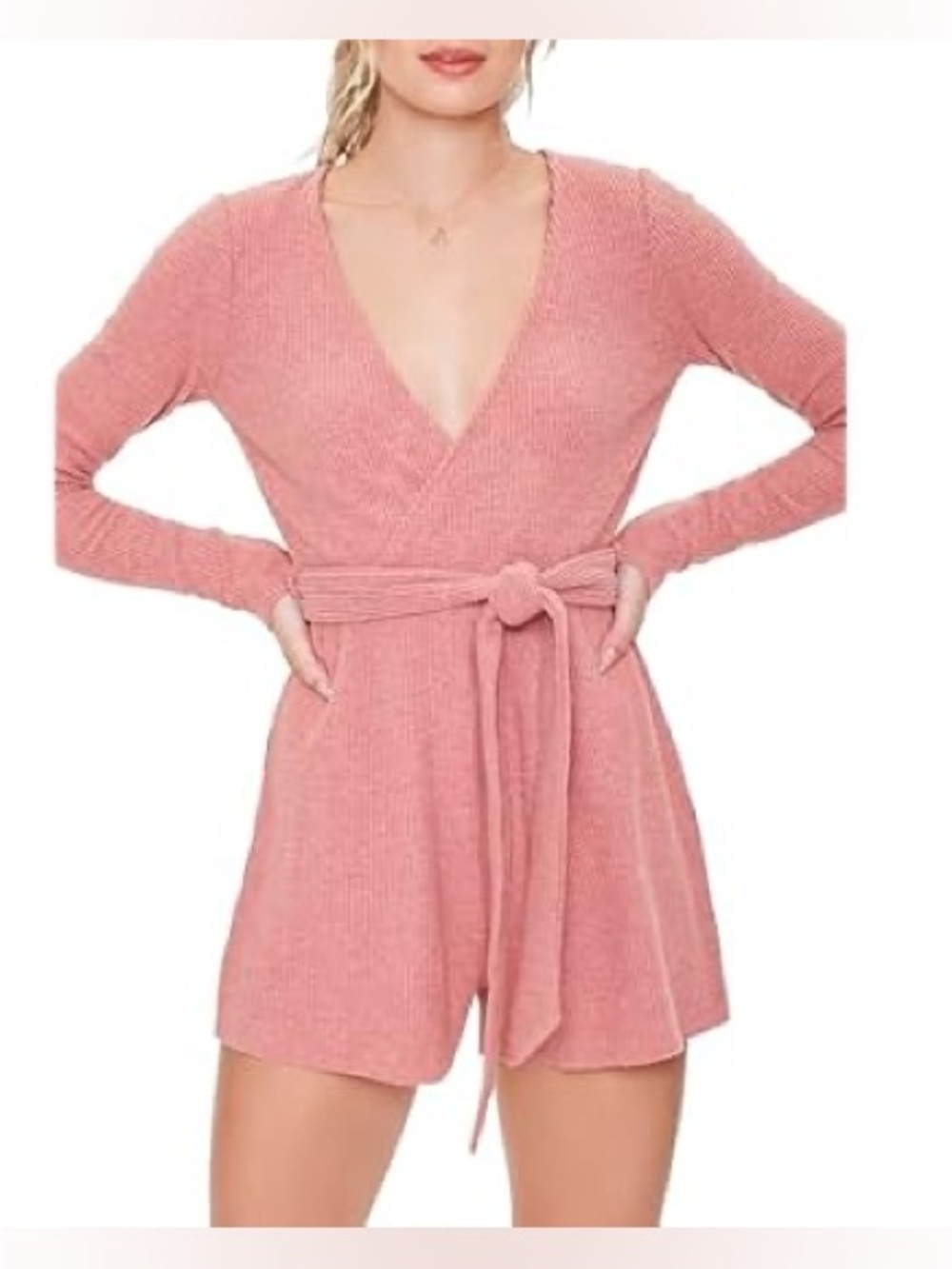Forever 21 Blush Wrap Romper